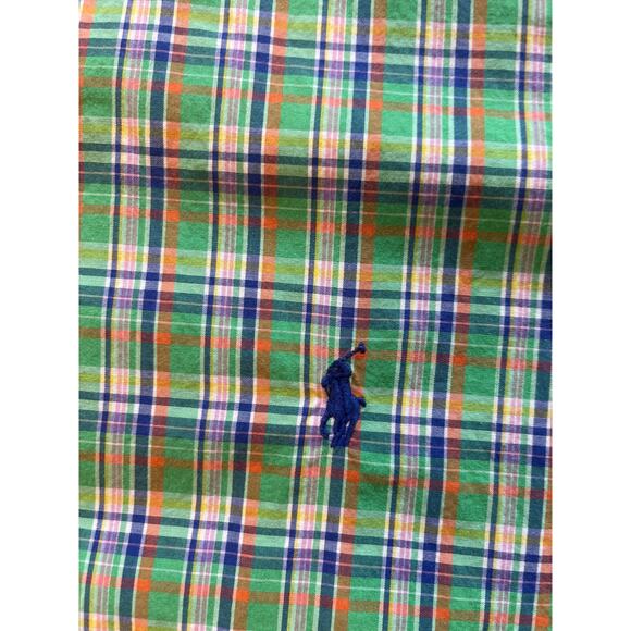Ralph Lauren Blue Label Classic Fit Plaid Long Sleeve Button Down Top Size LT - Picture 5 of 7
